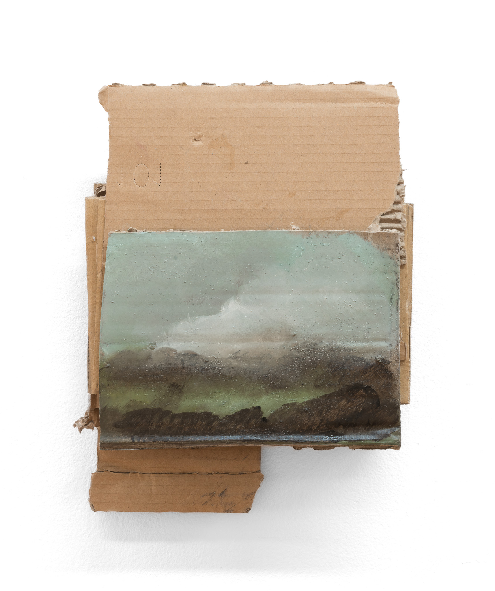 Veduta n. 101, 2020, óleo sobre carton, 14×20×6,5 cm