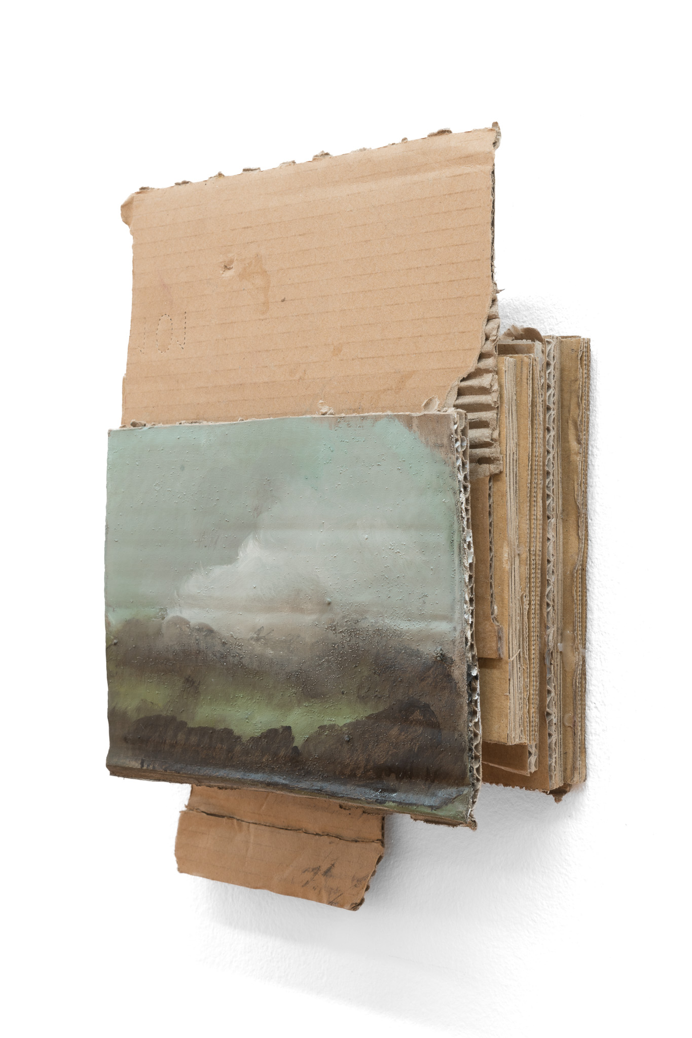 Veduta n. 101, 2020, óleo sobre carton, 14×20×6,5 cm