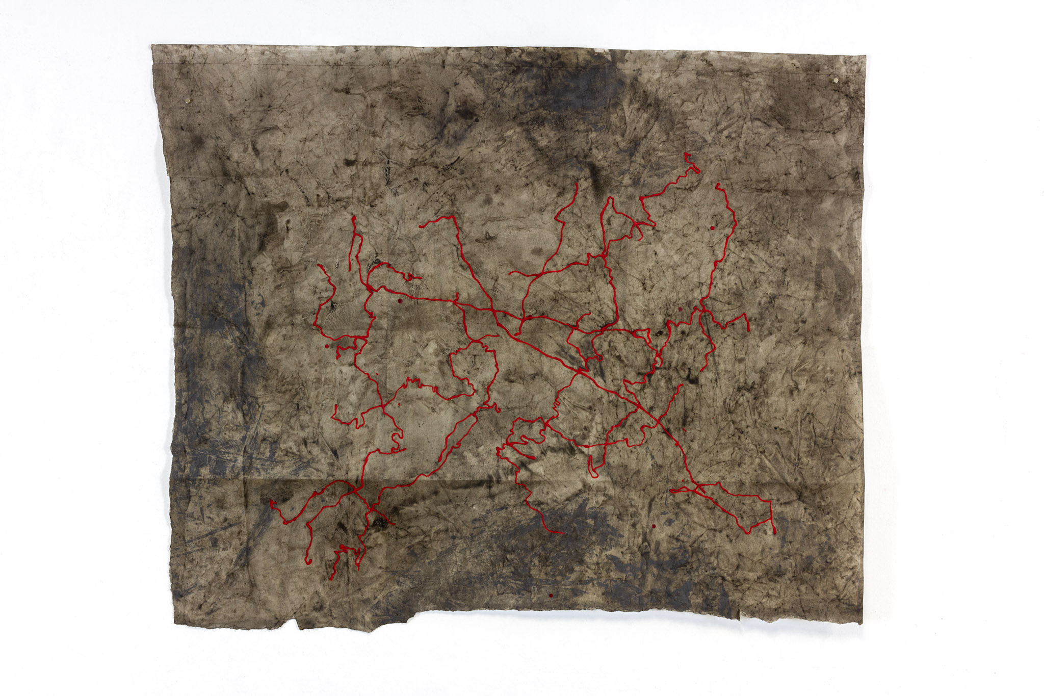 Territorio imposible II (Grand Tour 2020), 2020, técnica mixta sobre papel, 110×130 cm