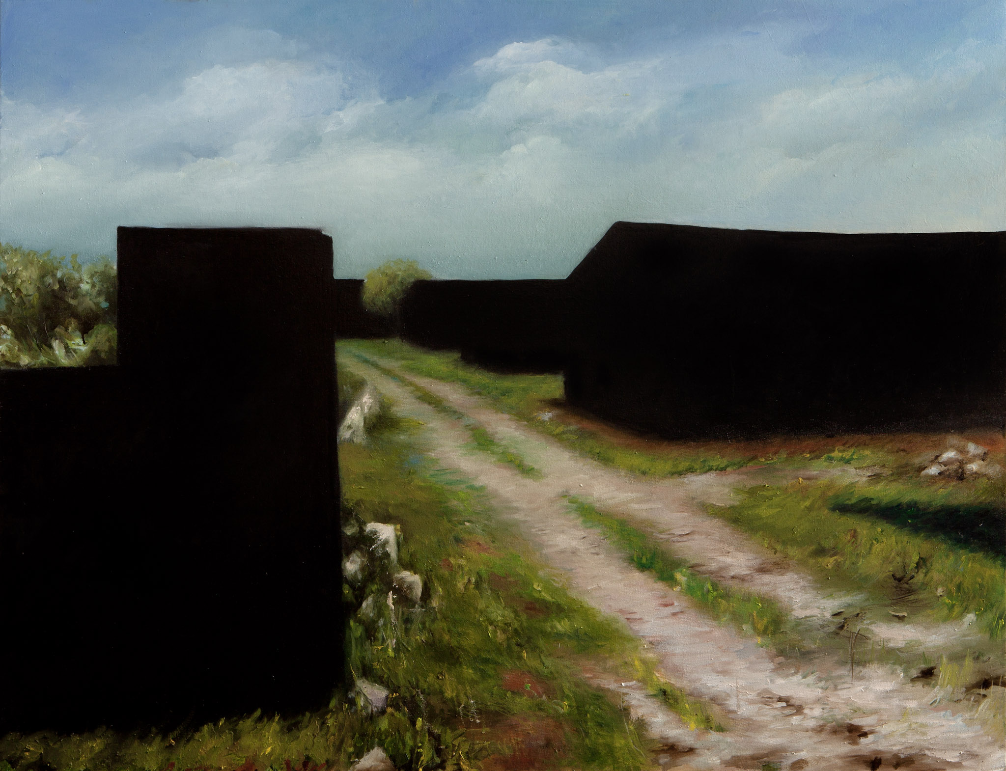 La ruina y la sombra I, 2014, óleo sobre lienzo