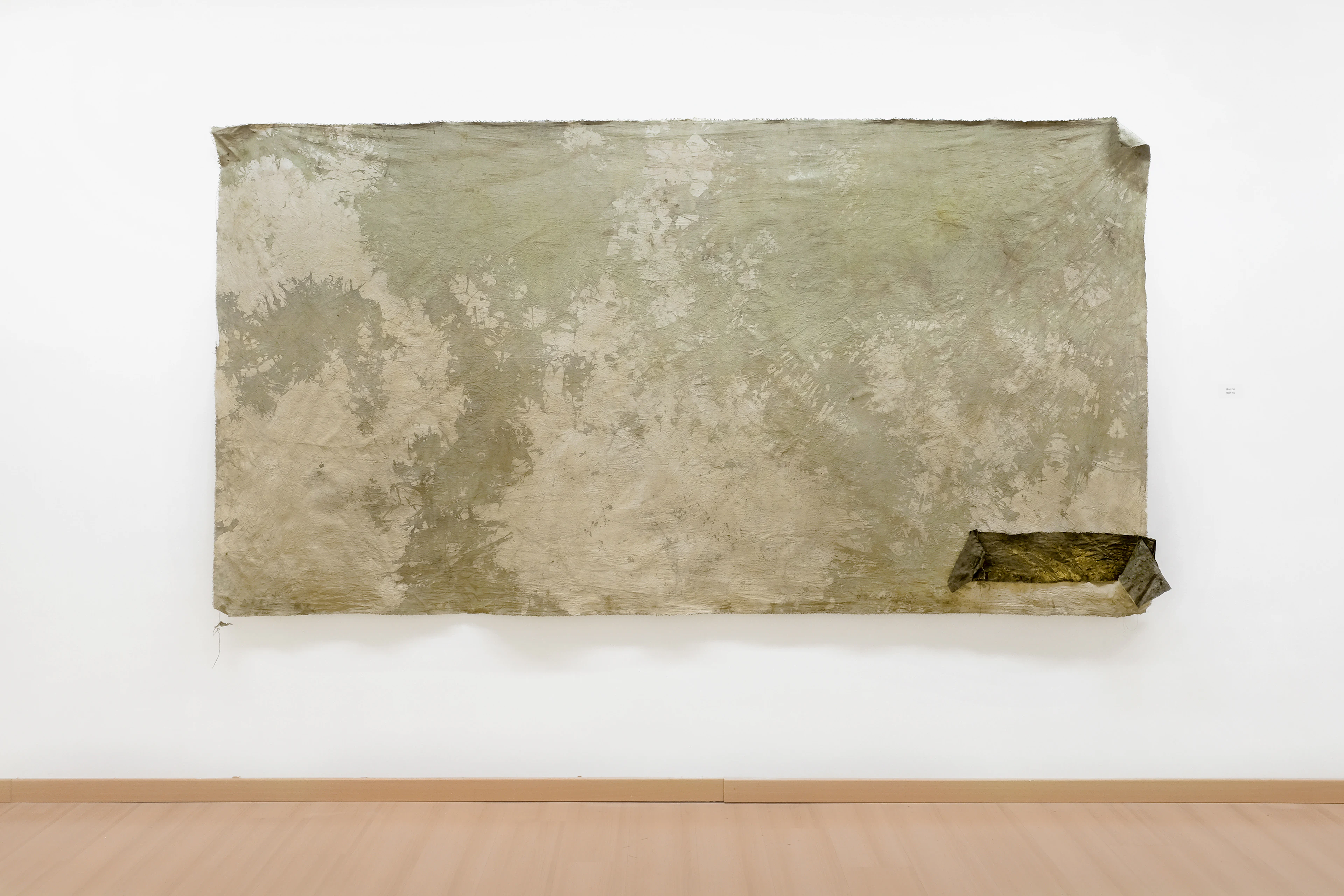 Territorio Garzón (2023/2024). Agua del arroyo Garzón y colores vinílicos sobre lienzo, 150x300 cm
