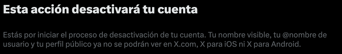 cerrar cuenta x