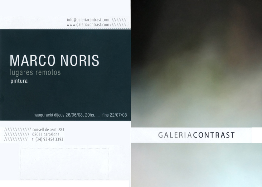 Lugares remotos. Galeria Contrast, Barcelona, 2008. Flyer